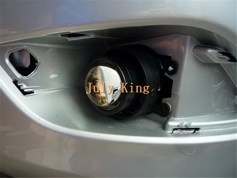 July King бифокальные линзы Противотуманные фары в сборе+ кольца ангельские глазки DRL чехол для VW Caddy III Golf Jetta Sagitar Eos Tiguan Touran Seat