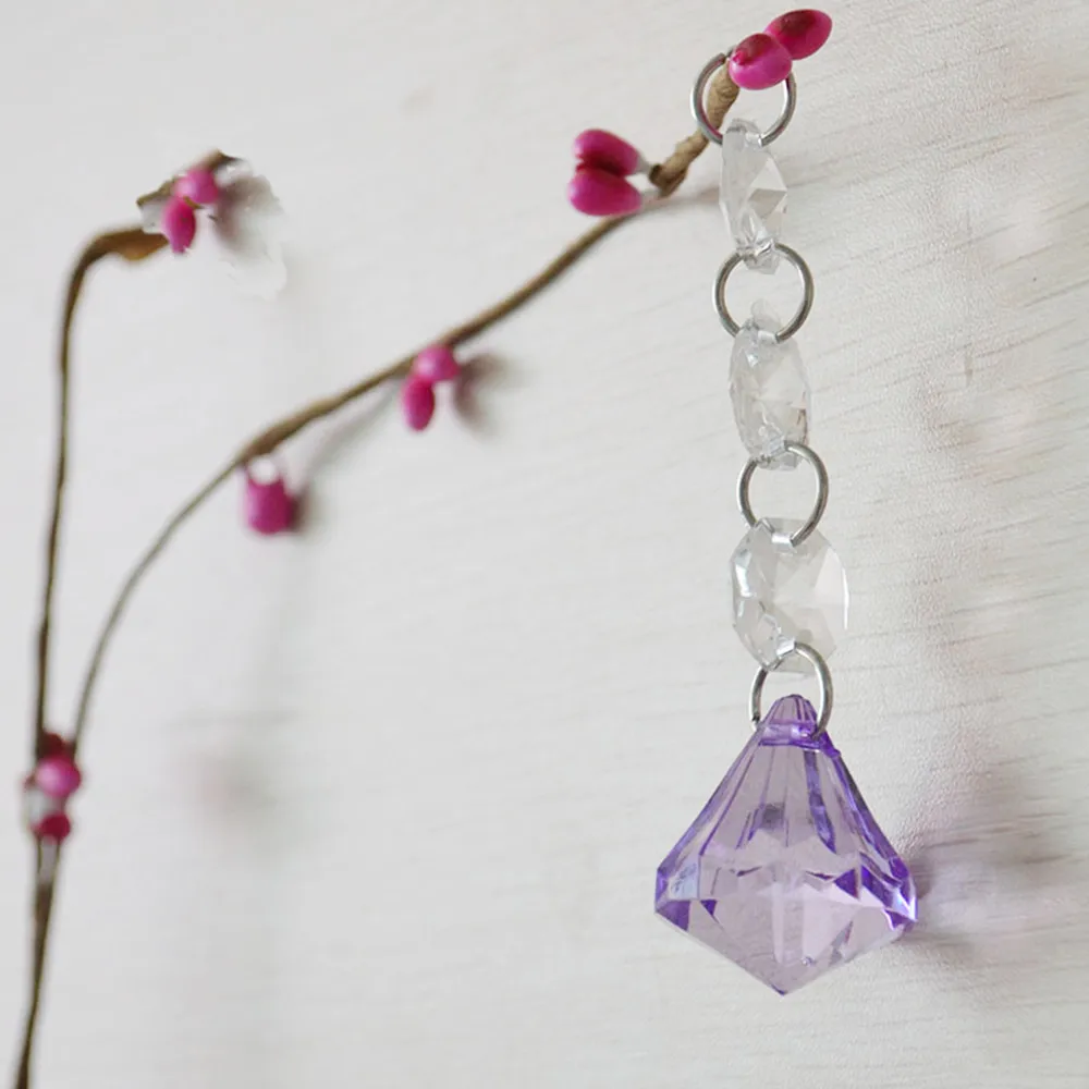 12 шт прозрачные хрустальные акриловые бусины Подвески-гирлянды для люстры