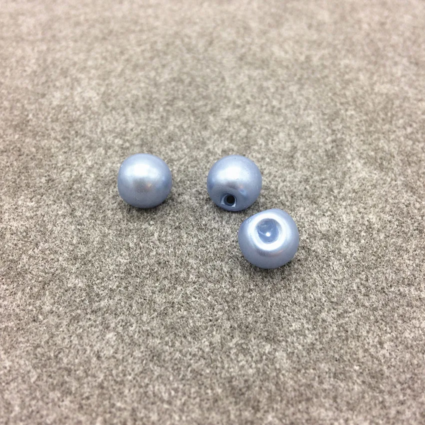 100pcs/lot 10mm Upscale circular Invisible hole Colorful pearl button Stud sewing accessory | Дом и сад