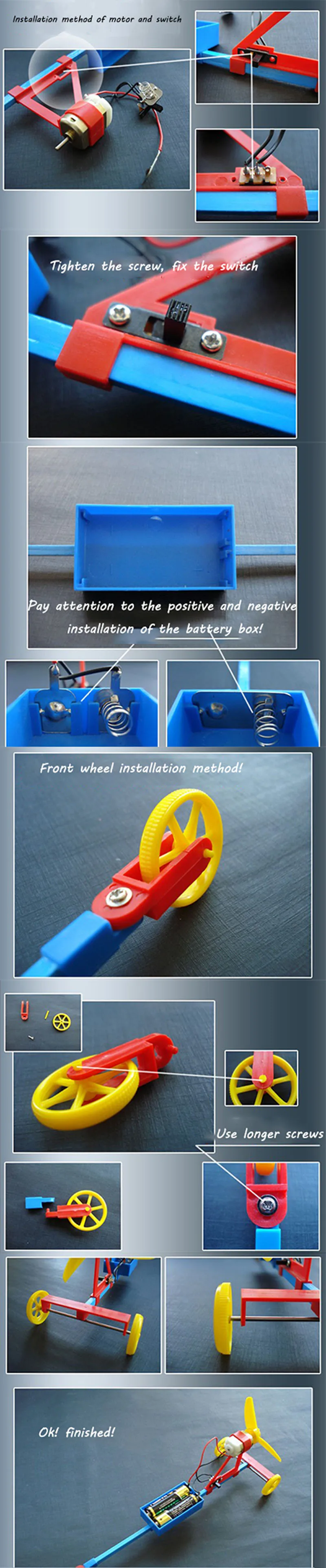 DIY сборная игрушка, электрический гоночный автомобиль с воздушным питанием, сборочный набор для самостоятельной сборки, обучающая игрушка, аэродинамическая солнечная игрушка