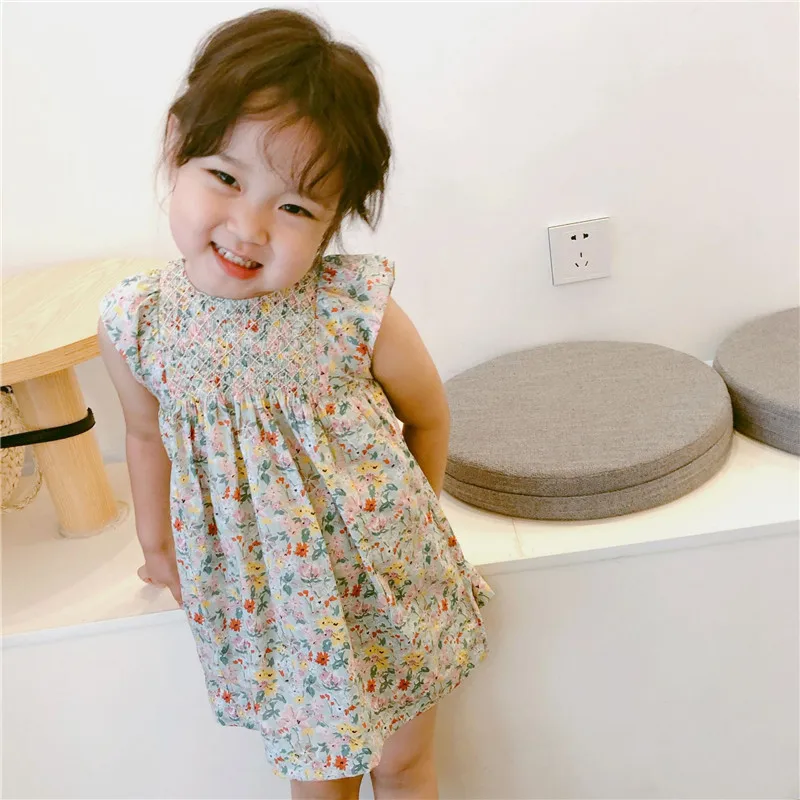 Новинка 2019 летнее платье для маленьких девочек с цветочным узором вечерние нее
