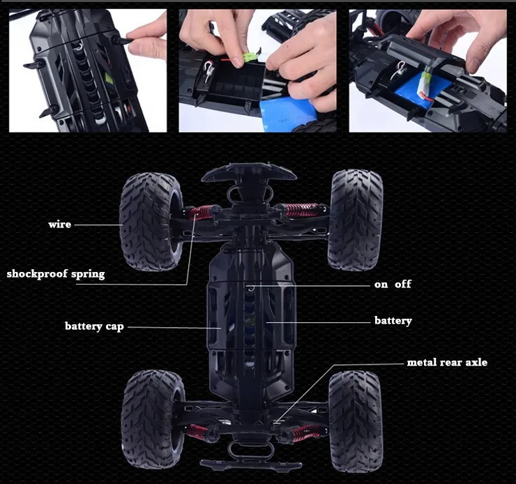 2015 Hot RC Car New 9115 1:12 Scale 40KMH Monster Truck 2.4GHz High Speed Remote Control Off Road Cars moster truck VS A979 | Игрушки и