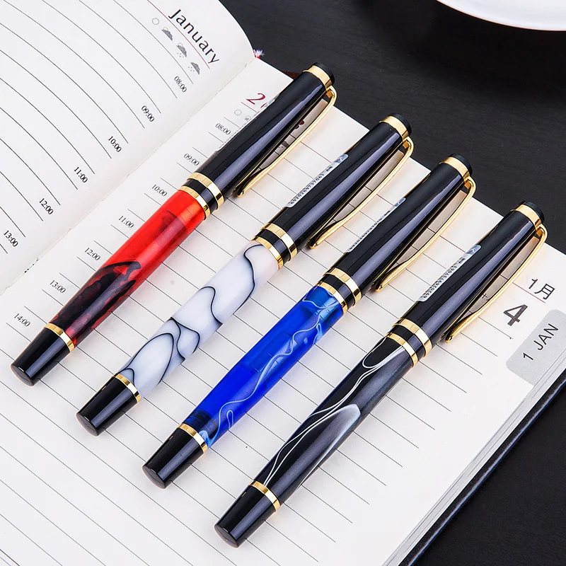 Высокое качество Бизнес авторучка Металлический Золотой зажим каллиграфия