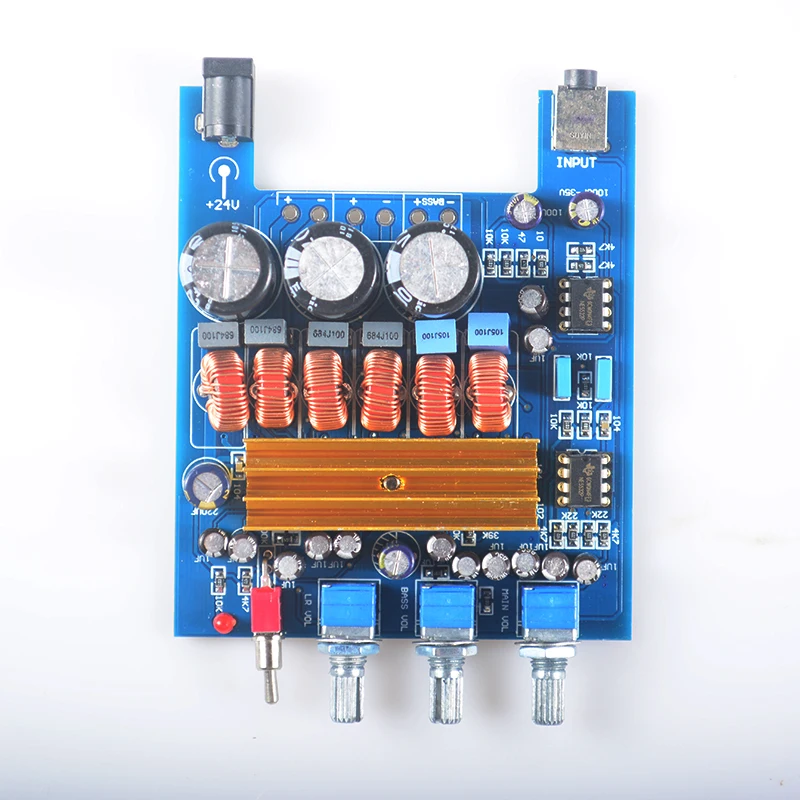 K. GUSS Класс D HIFI 2 1 Высокая мощность цифровой усилитель плата TPA3116 NE5532 * amplificador 2*50 Вт