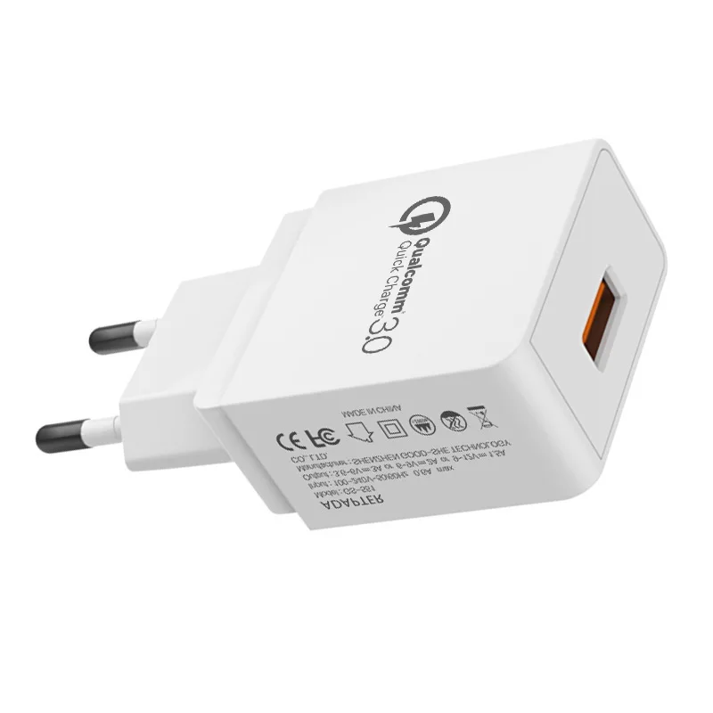 Sonovo телефон Зарядное устройство Quick Charge 3.0 5V2A/9V2A/12 В 18 Вт Универсальный USB QC3.0/2.0 fast