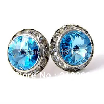 Круглый прозрачный кристалл 2 см снаружи с акриловой фотографией 14 мм|earrings