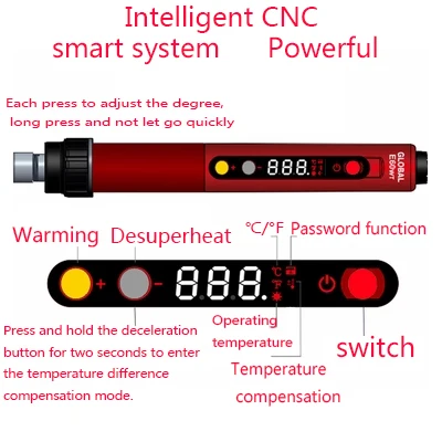 Электрический паяльник CXG D60W D90W D110W 220V 110V Цифровой Термостат ЖК-дисплей функция сна подключаемый сердечник сварочный инструмент