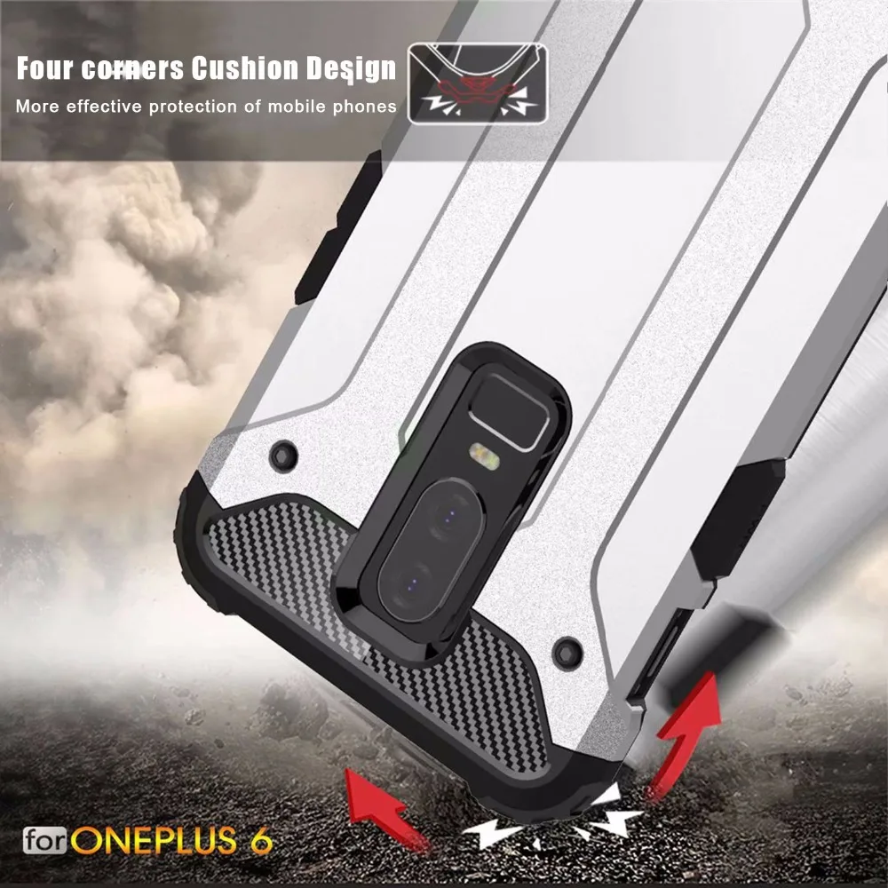 For OnePlus 6 Case Shockproof Hybrid PC Armor Anti-Shock Silicone Phone Oneplus 5 5T Shell Cover Rugged | Мобильные телефоны и