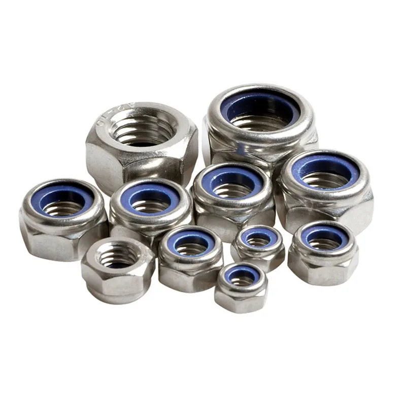 304 гайка из нержавеющей стали нейлон locknut Locknut самоблокирующийся против падения