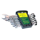 Набор комбинированных гаечных ключей с храповым механизмом, 72 зубца, гаечный ключ 8-19 мм, 7 шт.