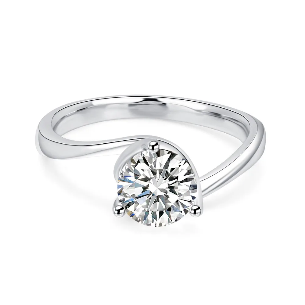 Женское Обручальное кольцо с муассанитами GH 6 5 мм/1CT | Украшения и аксессуары