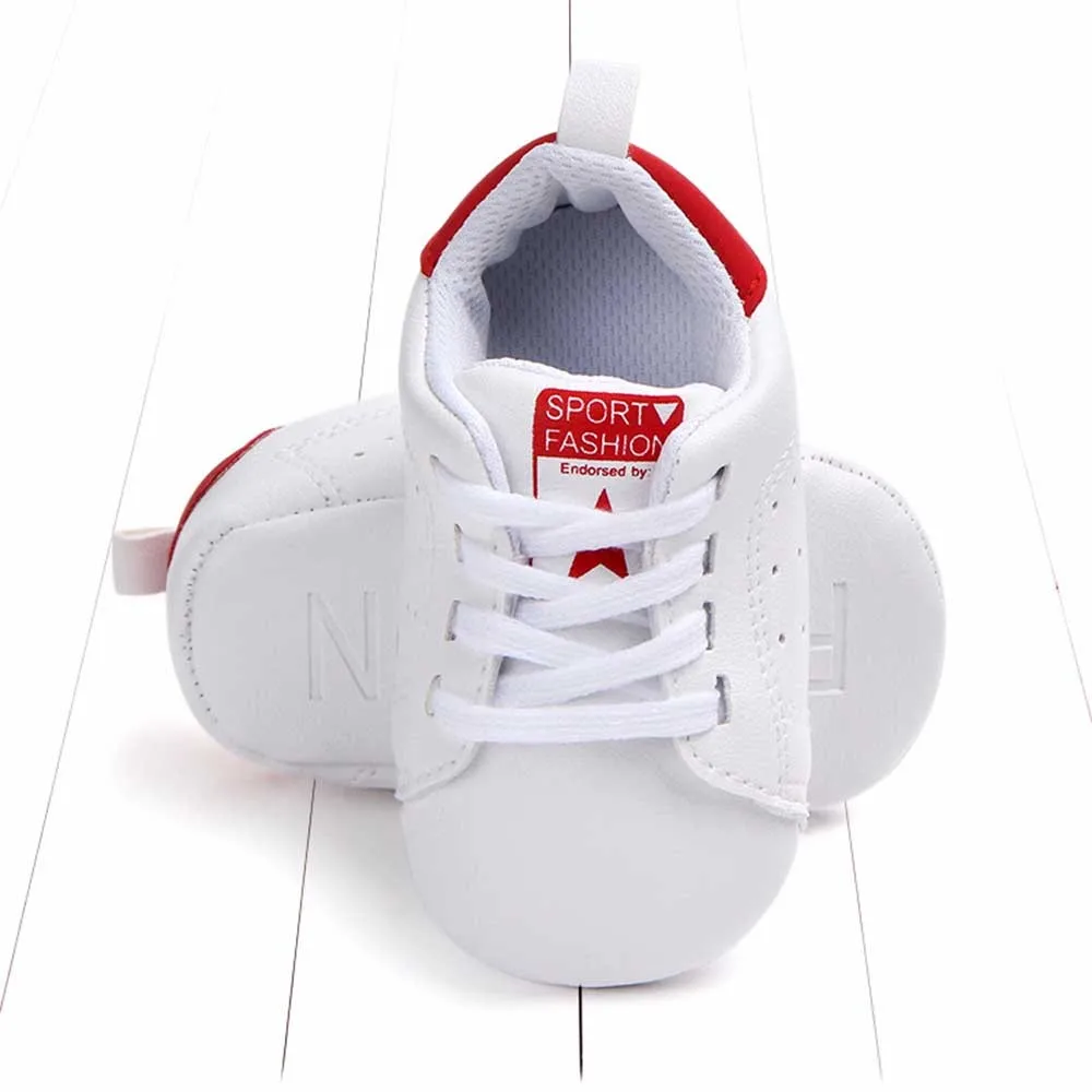 

2019 New Fashion First Walkers Shoes Newborn Baby Toddler Solid Star Letter Print Anti-slip Soft Sole Casual Shoes