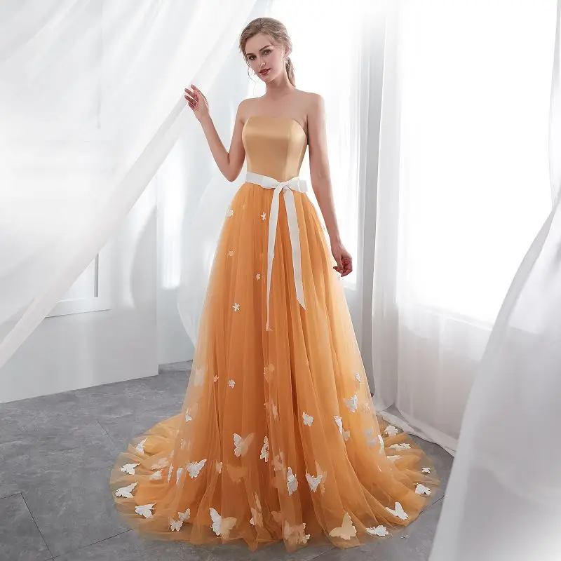 Vestido de festa A Line Длинные вечерние платья из тюля свадебное платье красота без