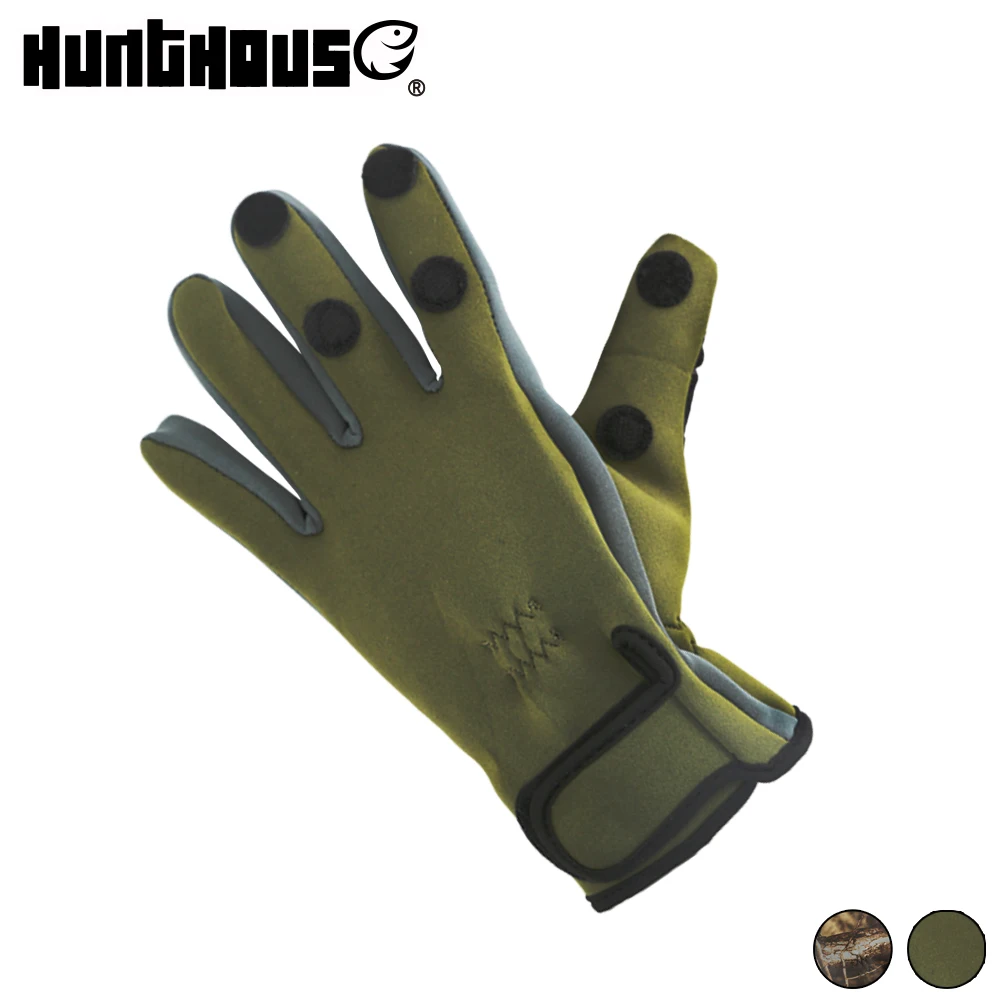 Hunthouse winter fishing gloves Glove Pesca men's waterproof peche Gant mitten hunting accessories | Спорт и развлечения