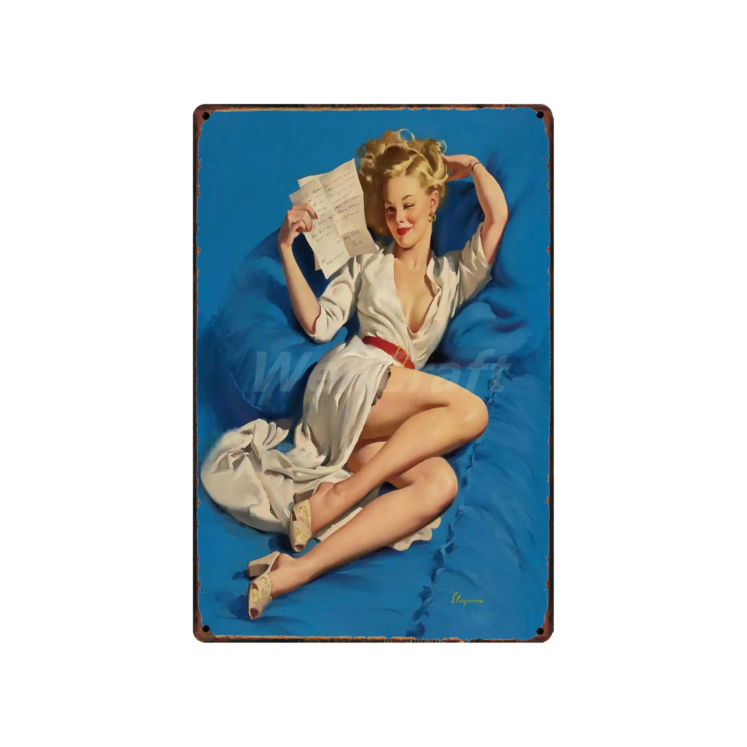 [WellCraft] PIN UP Горячая Ретро Сексуальная металлическая настенная табличка на заказ жестяной знак винтажный античный подарок для паба комнаты декор LT-1715 - Цвет: SA-5057