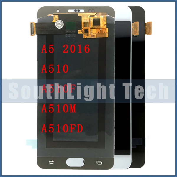 

Super AMOLED HD for Samsung A5 2016 A510 LCD Display Digitizer Screen Assembly with Touch A510F A510M A510FD A5100 A510Y