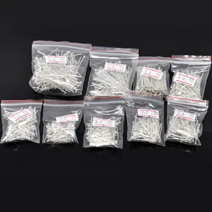 Doreen Box Милые 900 шт. смешанных серебряных булавок для изготовления ювелирных изделий своими руками 0,7 мм (21 калибр) (B04116)