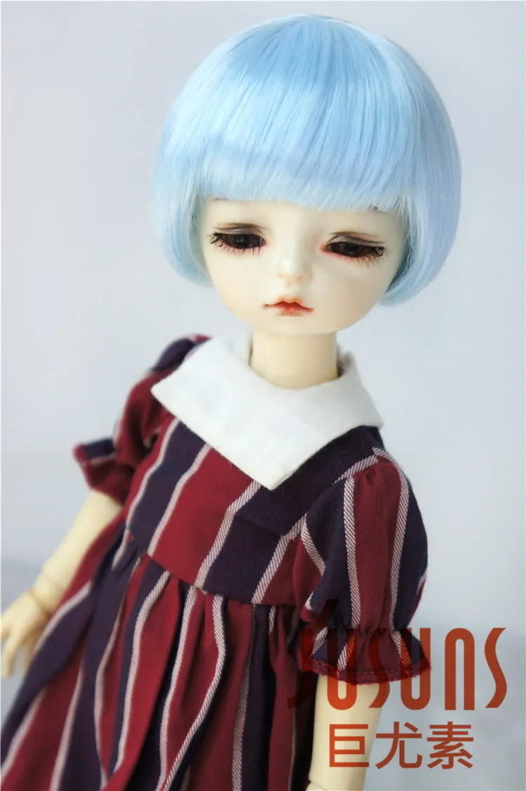 Blue SM112 JD256 1/6 Мода BJD синтетические мохеровые кукольные парики для размера 6-7 дюймов, парик для куклы короткие кукольные парики BoBo - Цвет: Blue SM112