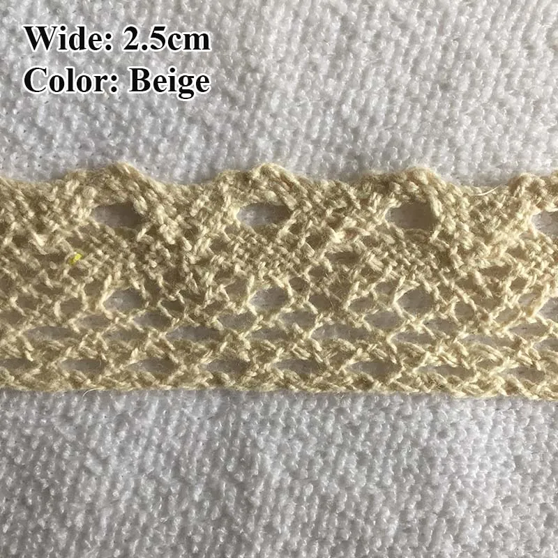 008 2.5cm beige 5 м длиной 1 см 1,5 см 1,7 см 2,5 см высотой 4 см; 8 см в ширину белые бежевые хлопковые кружева лентой отделка Вышивание DIY ручной работы аксессуары Сделай Сам Лоскутная работа - Цвет: 008 2.5cm beige