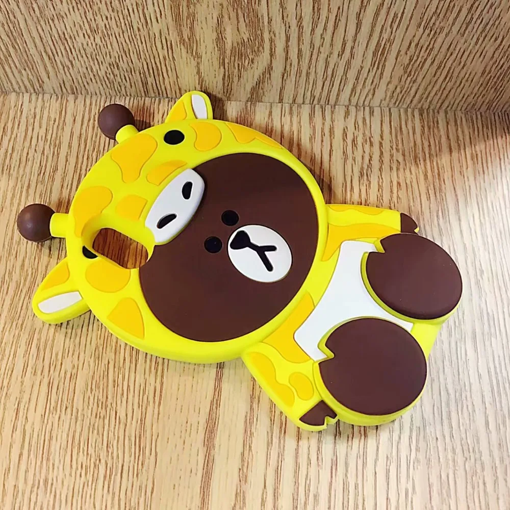 Korean Cartoon Cute 3D Bear Case for Apple iPhone XR XS Max Soft Silicon Protective Shell Cover 6S 7 8 Plus X |