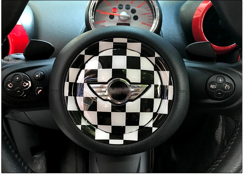 Для MINI COOPER R54 R55 R56 R60 R61 Clubman Countryman центр рулевого колеса 3D выделенный автомобильный стикер наклейка крышка аксессуары
