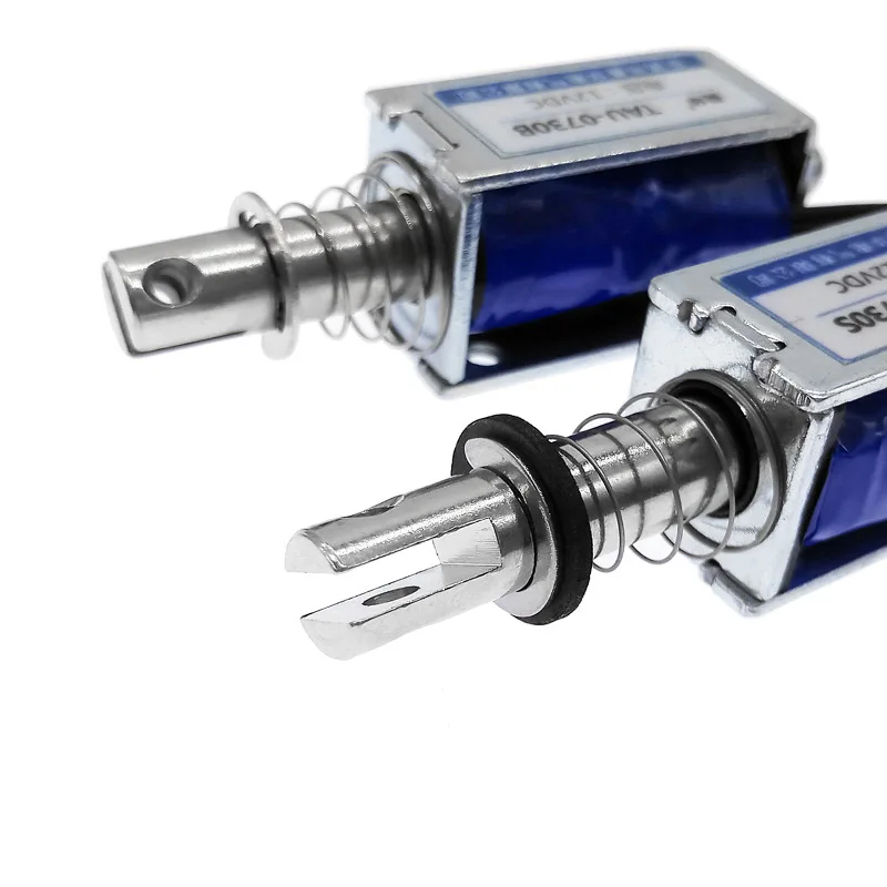 Электрический магнит 12V U0730B 0730S Электромагнит с открытой рамкой 24V Тяговый и нажимной ход 10 мм