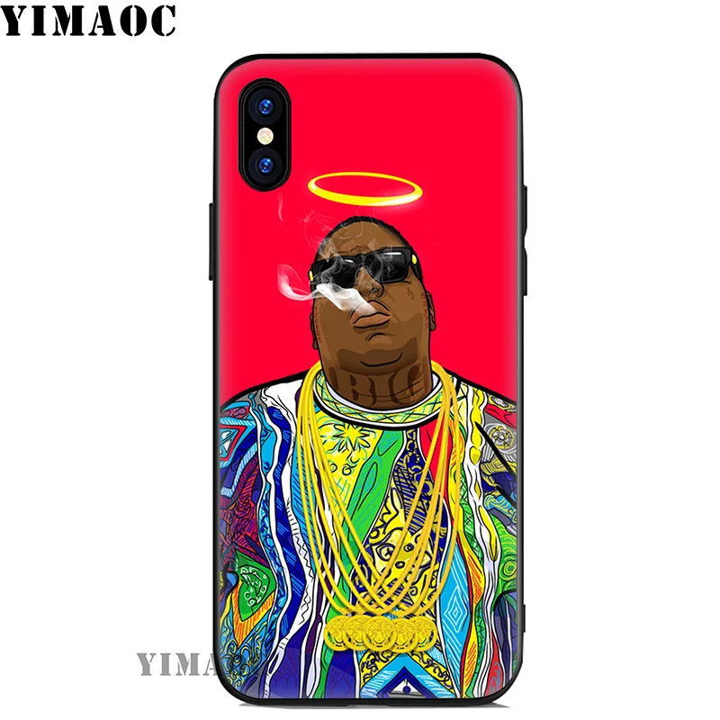 YIMAOC Swag The Notorious B.I.G Soft Silicone Case for iPhone 11 Pro Xr Xs Max X or 10 8 7 6 6S Plus 5 5S SE |