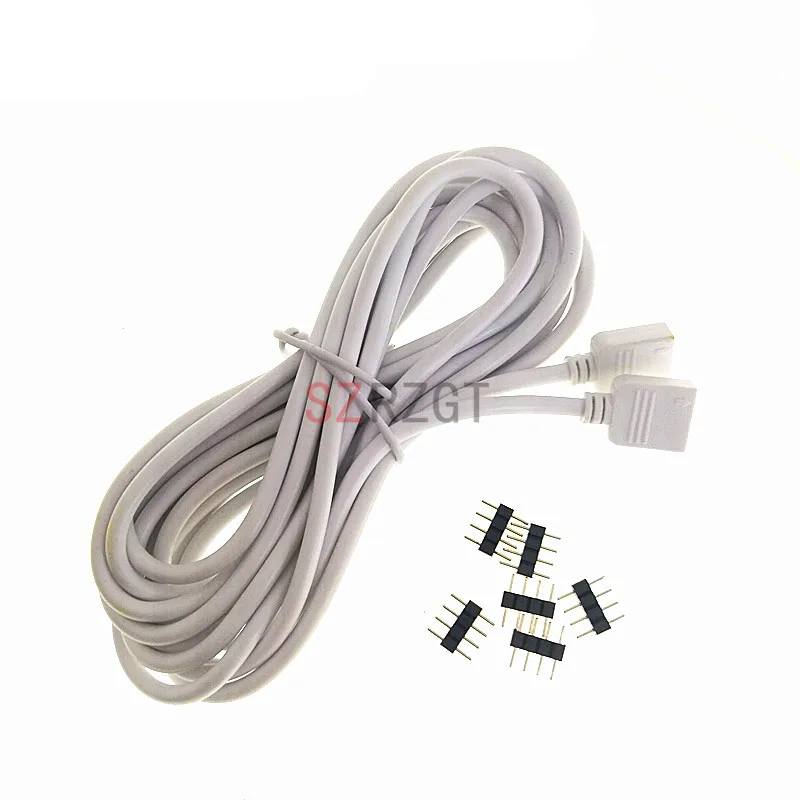 50 см 1 м 2 см, 3 см, 5 см, 4Pin 3528 5050 RGB Светодиодные ленты Разъем удлинитель провода кабеля Женский удлиннитель