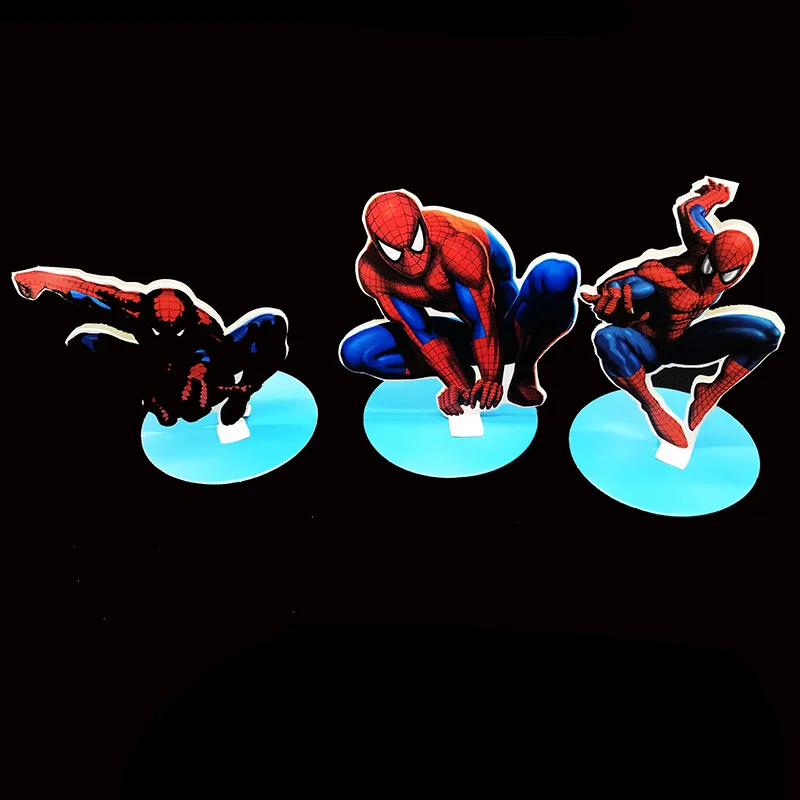 Spider-man 6 шт./лот, украшения для стола Человек-паук, украшения для дня рождения Человека-паука на тему Человека-паука, аксессуары для стола - Цвет: Spider-man