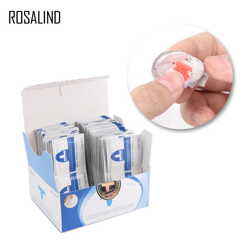 Удаление ROSALIND обертывания для снятия лака ногтей 50 шт./лот Гель-лак нейл-арта лак