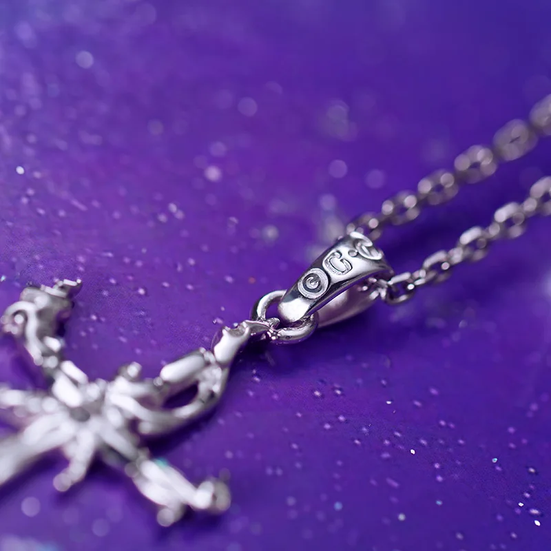 Anime K Project Cross Necklace Isana Yashiro Costume Accessory Women 925 Silver Jewelry Gifts For Men Sweater Pendant | Украшения и