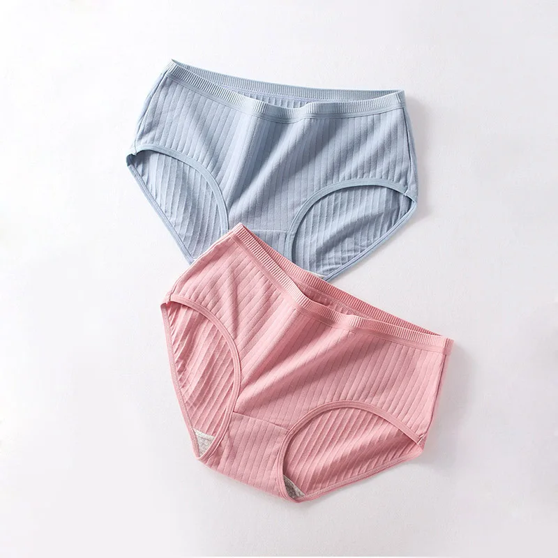 Трусики женские хлопковые бесшовные большого размера со средней талией|Женские