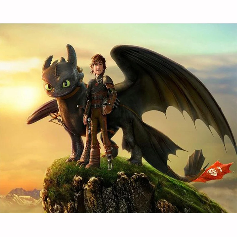 5D Diamond Embroidery Boy With Dragon Painting Cross Stitch Kits Resin Mosaic Home Decoration | Дом и сад