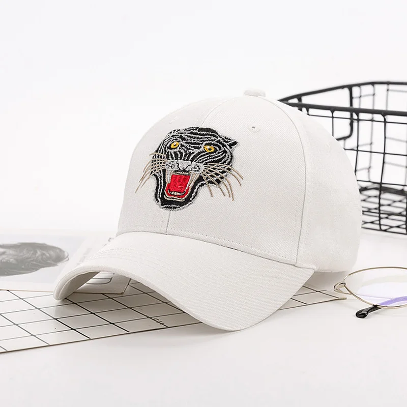 2019 новая хлопковая модная шапка с вышивкой тигра для мужчин и женщин дышащая