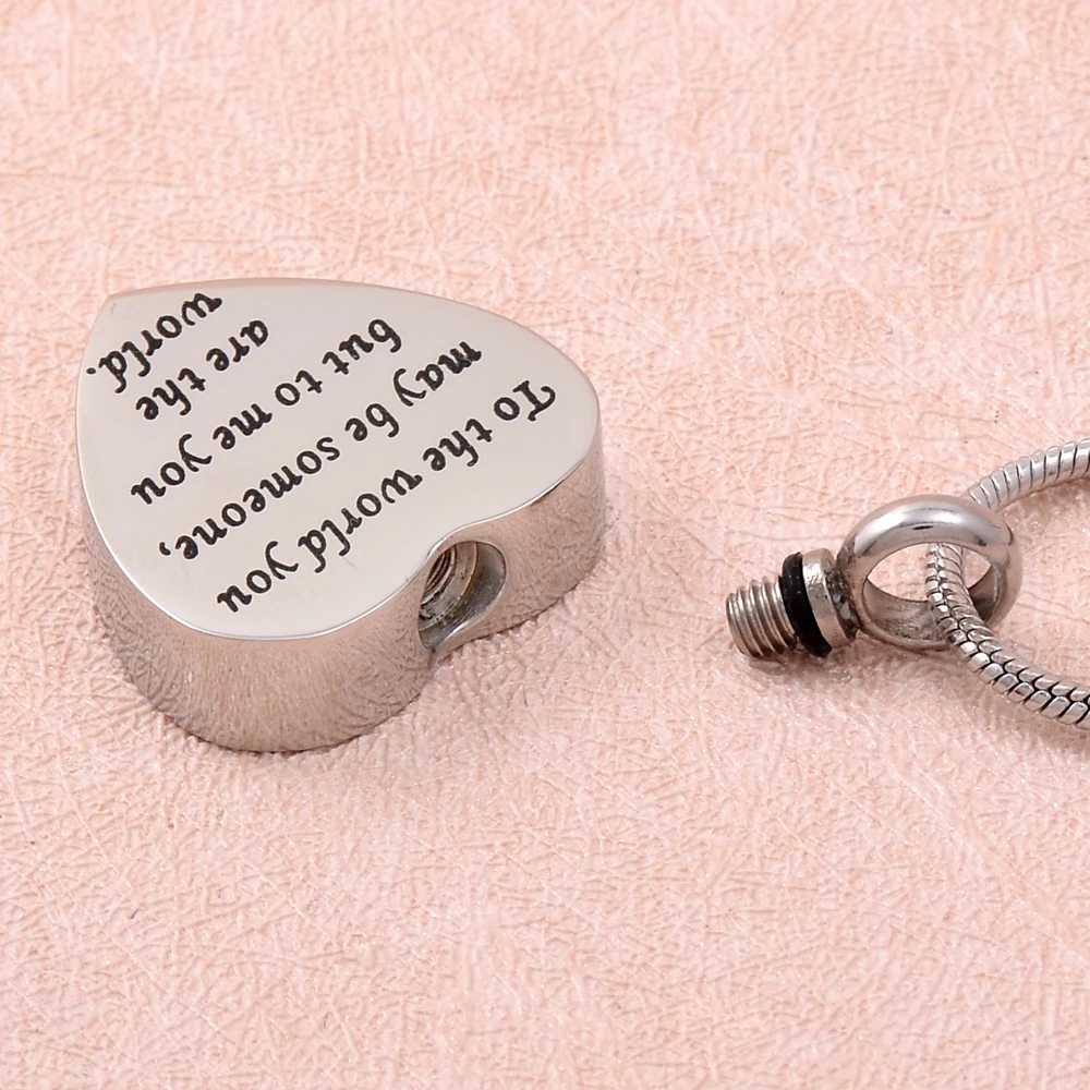 MJD9788 You are My World Dog Paw Always in сердечко Кремация Jewelry Keepsake Pet ожерелье с урной на память