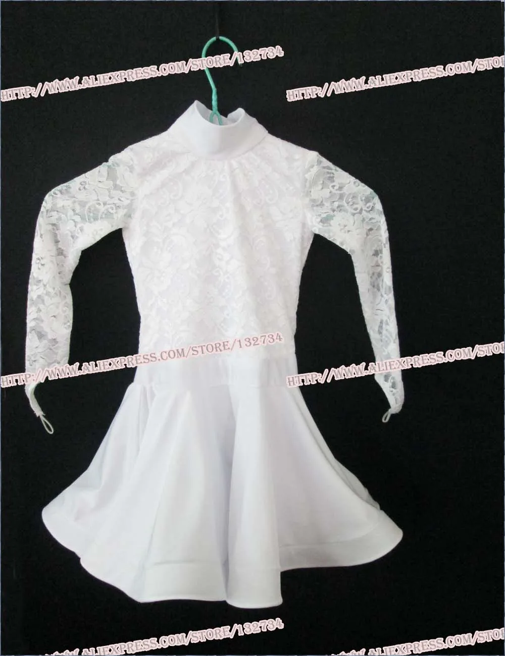 

white International Standard Ballroom Dance Competition Dress,Lace Latin Dress Samba Dancing Dress Girl Dancewear Ballet Latin