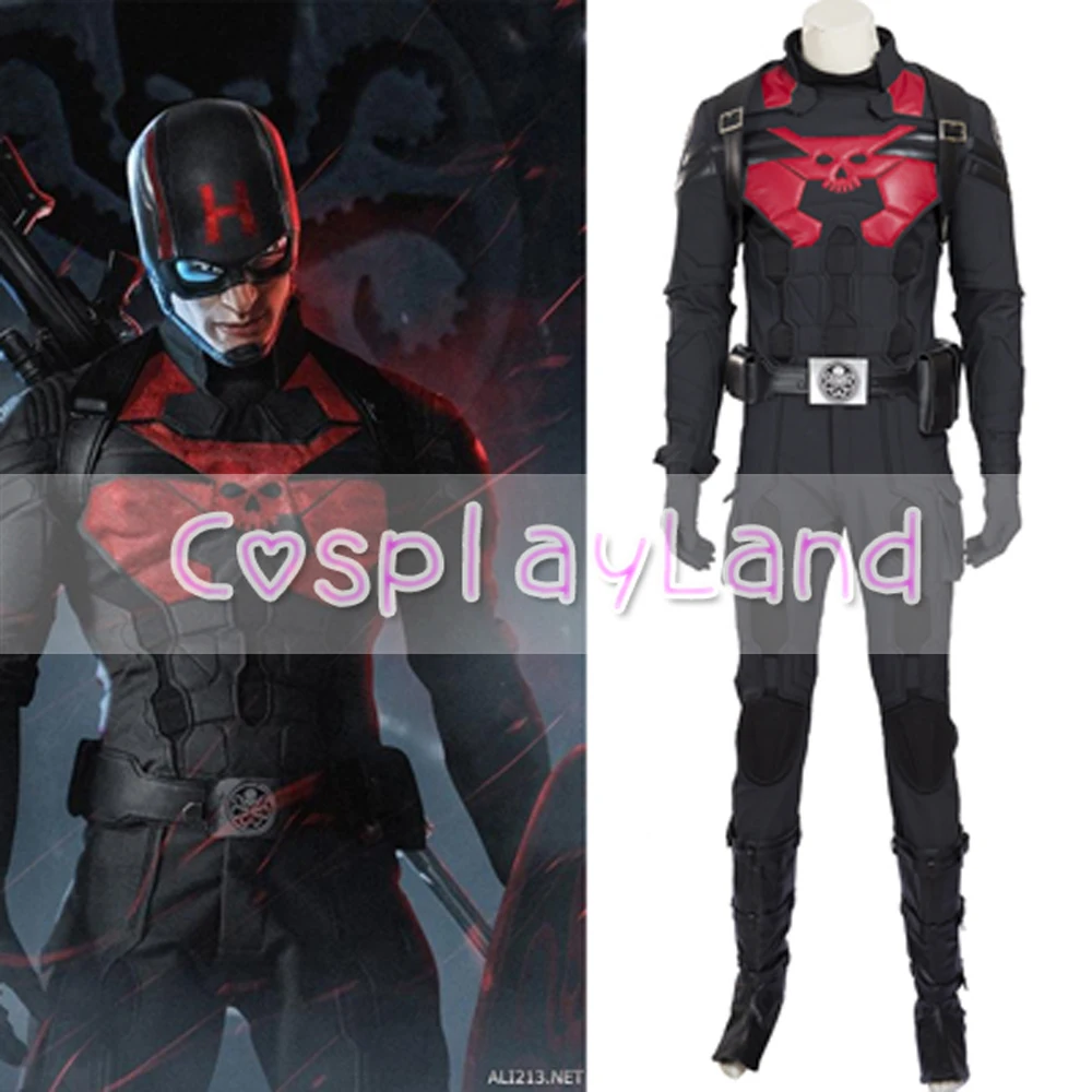 Капитан Америка Стив Роджерс Hydra Косплэй костюм комплект Фильм Хэллоуин