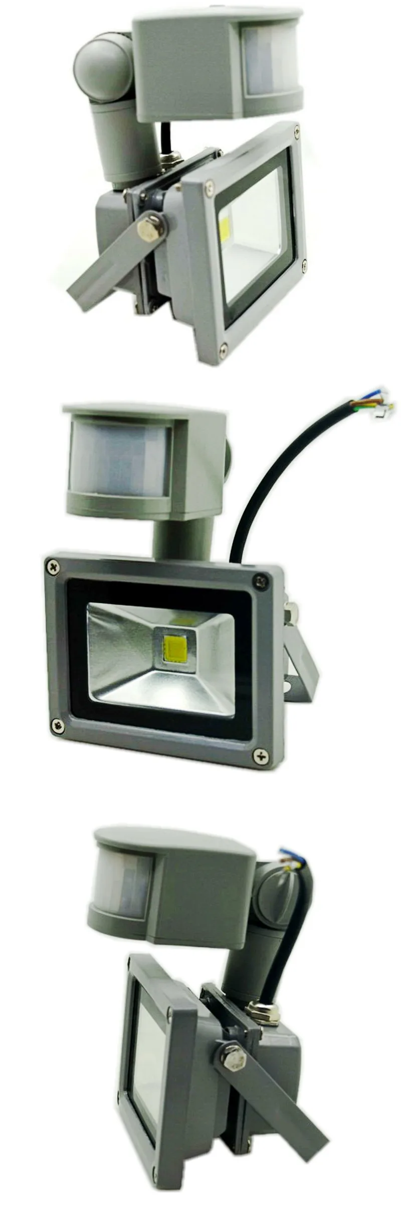 Светодиодный прожектор светильник 10 Вт открытый buitenlamp ПИР светодиодный уличный прожектор с датчиком движения flutlicht IP65 потолочные светильник индукции AC/DC 12V