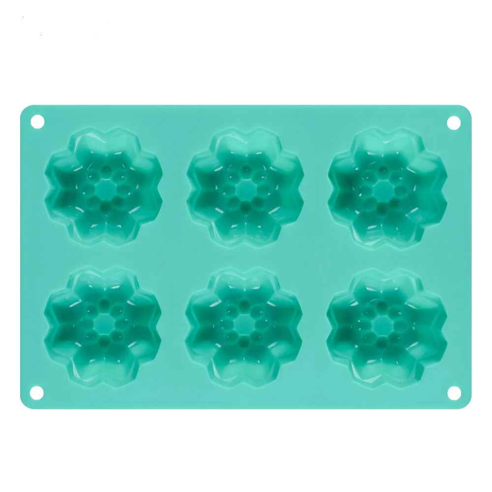 Silicone Cake Mold 3D Flowers 6 Cavity Decorating Tools For Cakes Baking Bakeware Moulds