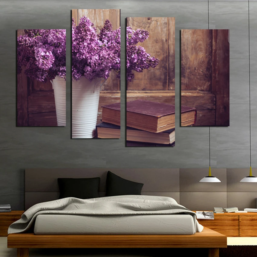 

Unframed 4Piece Poster picture Wall Art Modern Acrylic Painting Canvas Paintings Modern Pictures Home Decor F18832
