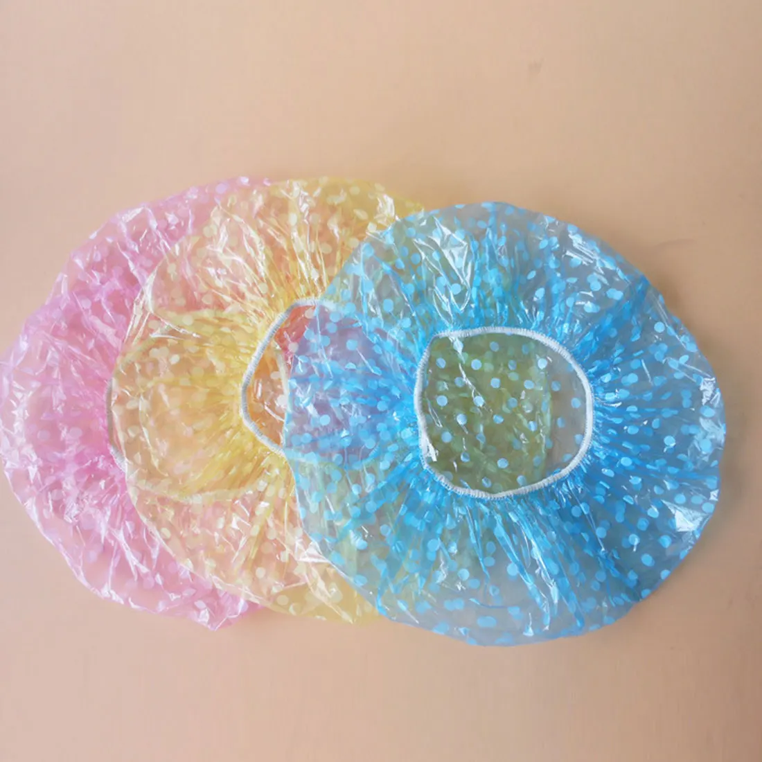 Крышка для душа 3 шт. Одноразовая Пластиковая эластичная Водонепроницаемая шляпа