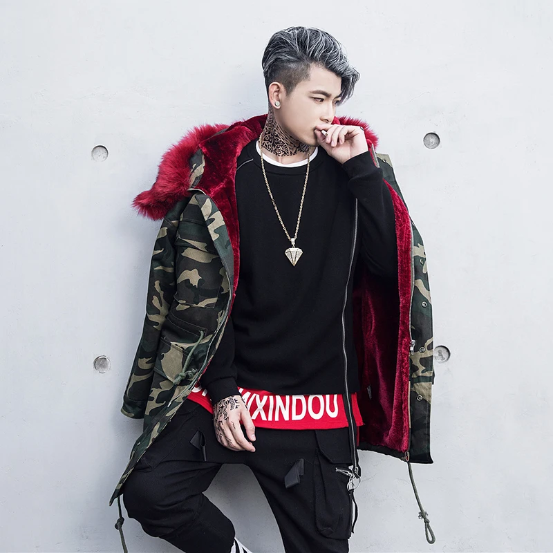 Мужские зимние куртки и пальто с капюшоном армейская зеленая длинная парка