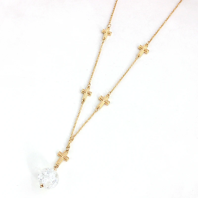 Ожерелье с подвеской MELIHE женское длинное многослойное золотистое ожерелье из