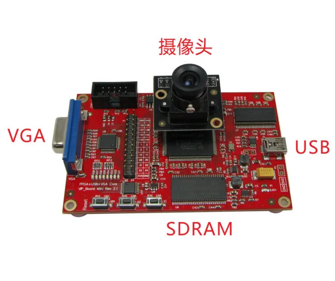 Бесплатная доставка FPGA + USB2 SDRAM VGA CMOS камера (OV7725) видеоизображение HTP плата