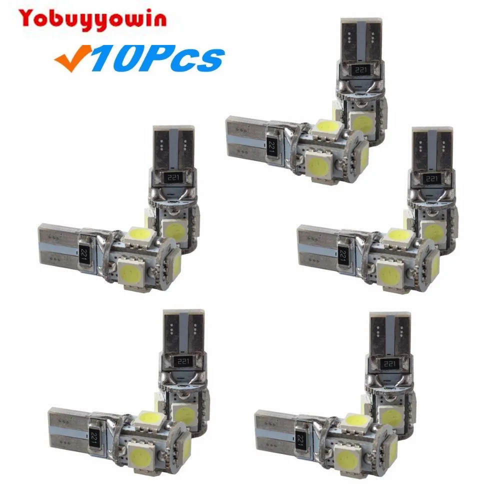 

Без ошибок Canbus W5W T10 5050 5-SMD светодиодный ная белая автомобильная лампа (комплект из 10 шт.)