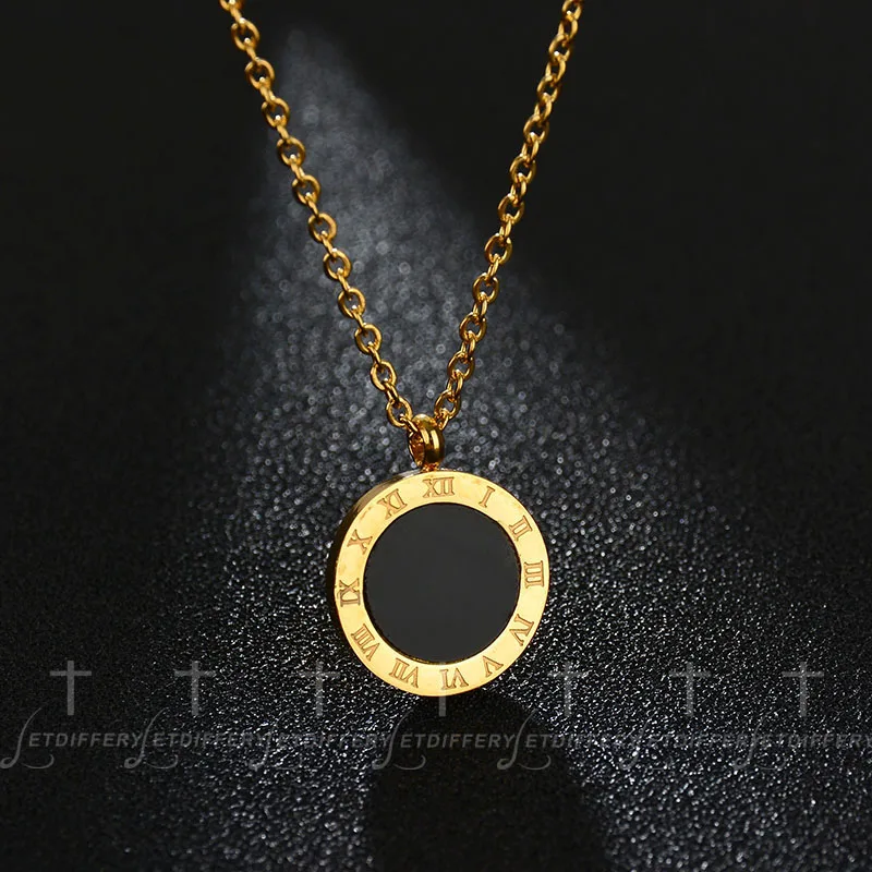 Letdiffery роскошное Золотое римское письмо ожерелье из нержавеющей стали с высокой