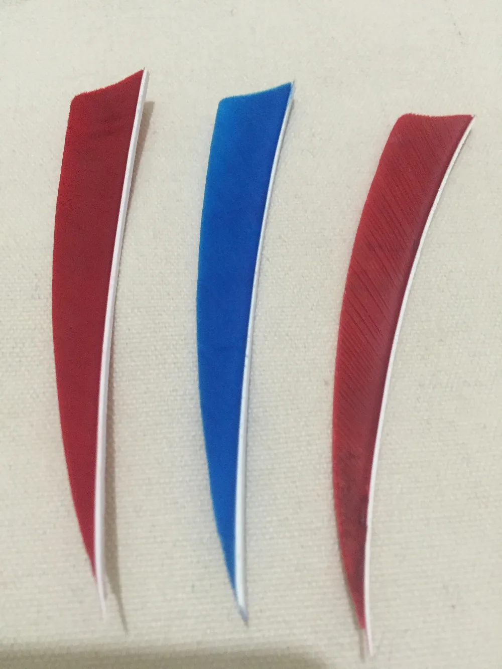 Free shipping 5" Shield Turkey feather fletching 24pcs red+12pcs blue for DIY traditional bow arrow