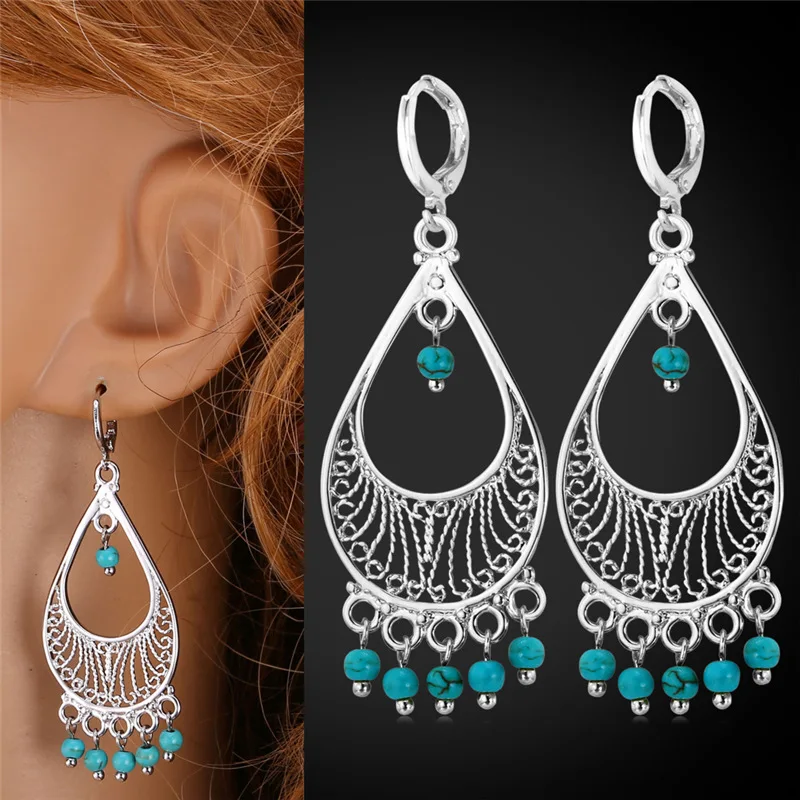 Женские богемные серьги Kpop серьги-подвески в турецком стиле желтого золота с