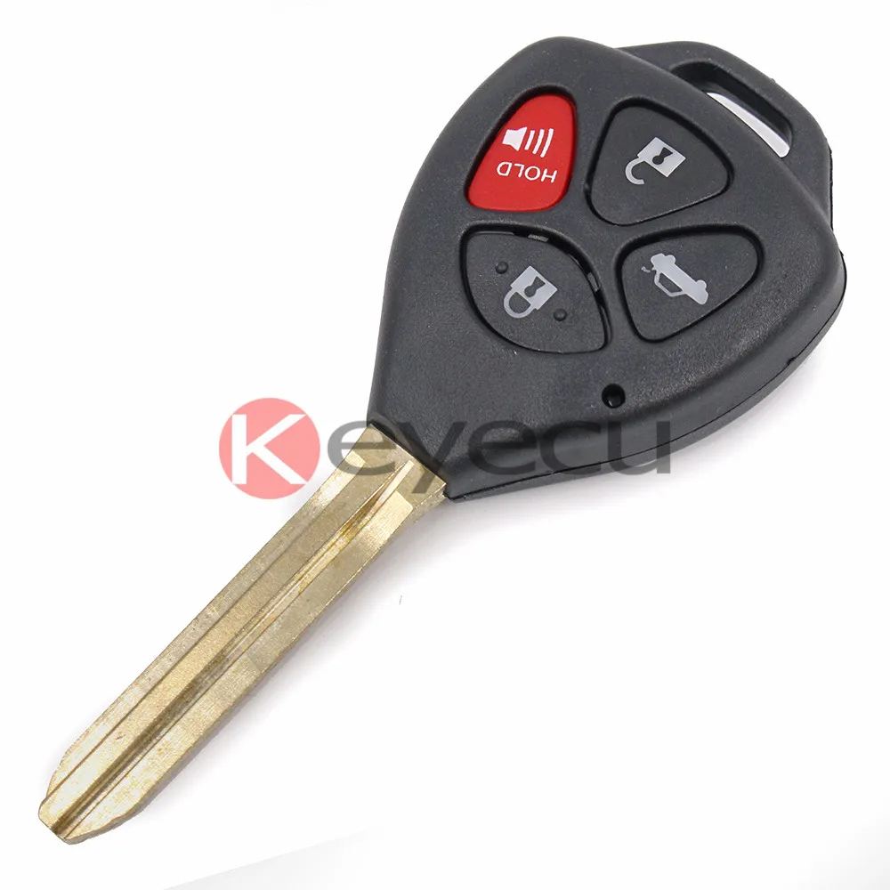 Пульт дистанционного управления KEYECU 4 кнопки 433 МГц 4D67 чип для Toyota FCC ID: MDL B44TA|button