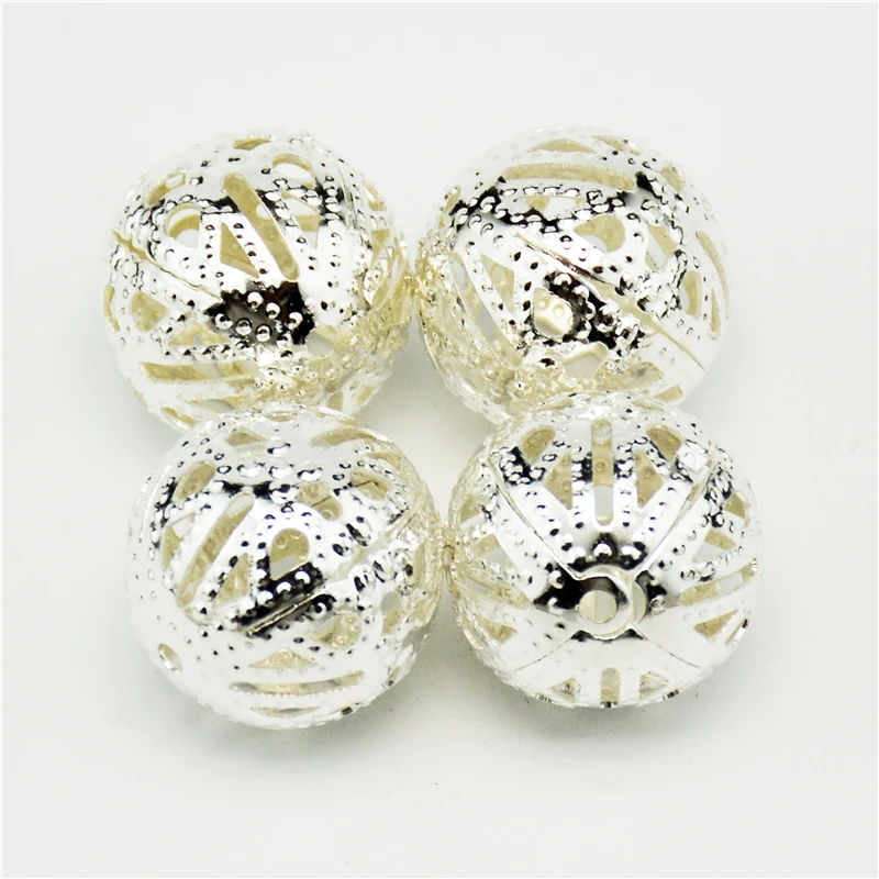 Круглые золотистые/Серебристые Акриловые бусины разделители 4/6/8/10/12/14/16/18 мм|beads